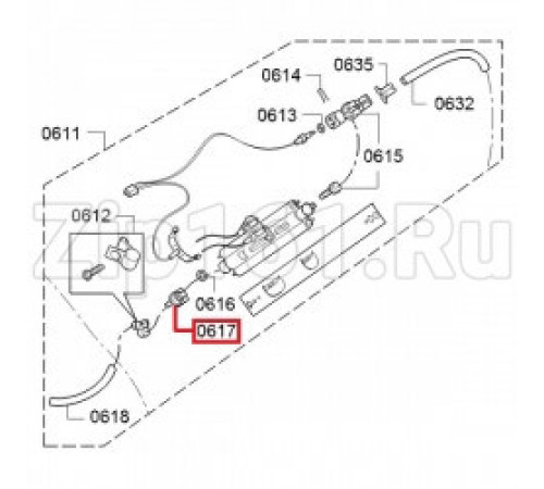 Соединение термоблока для Bosch Vero, Siemens EQ.5 622062