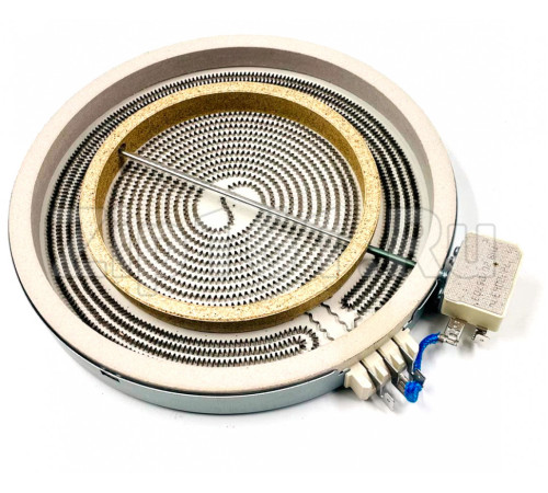 Электроконфорка 2х-зонная 2200W/1000W 230V Indesit C00089645