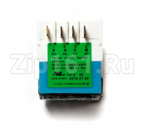 Таймер оттайки TD-20C SA No-frost 6h 40min, 4 контакта, 220/240V, 50/60Hz, Samsung DA45-10003B