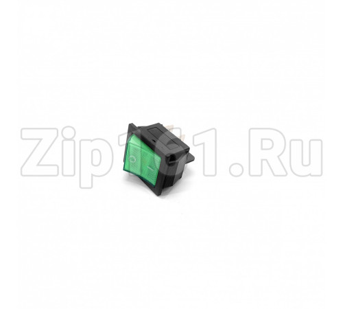 Кнопка универсальная биполярная зеленого цвета 20A 250V 4 контакта
