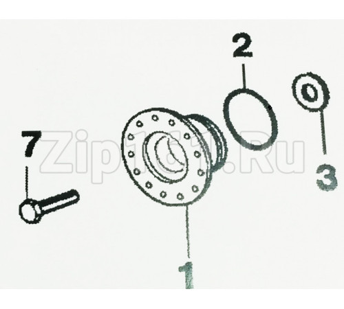Суппорт Electrolux-Zanussi под 203 подшипник со стороны шкива 4071430971 4071374104 cod099