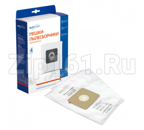 Мешки пылесборники, 4 шт Euroclean для пылесоса E-58/4