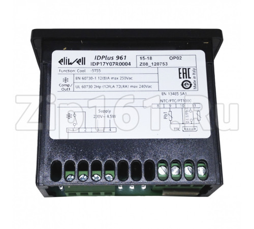 Программируемый контроллер Eliwell ID Plus 961 RUS NTC 2Hp 230V S, 70х65х28мм