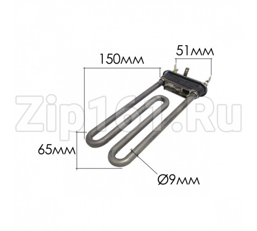 Тэн 1700W L-170mm короткий, прямой с отверстием, Thermowatt ИТАЛИЯ 094715