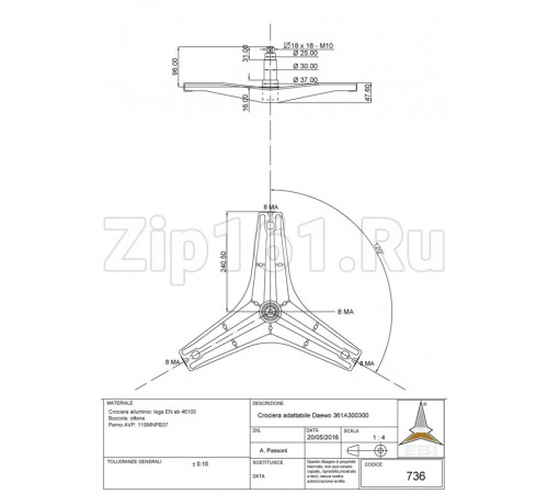 Крестовина барабана СМА DAEWOO DWD-F1013 361A300500 361A300300 4093536
