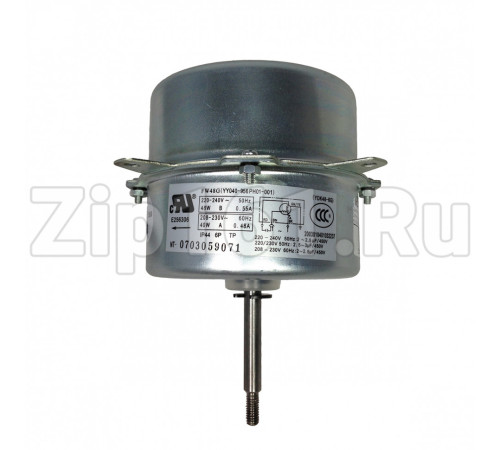Двигатель внешнего блока FW48G (YY040-956PH01-001) 48W 0.55A 220V Вал (D-8мм, Н-58мм), Корпус (Н-85мм)