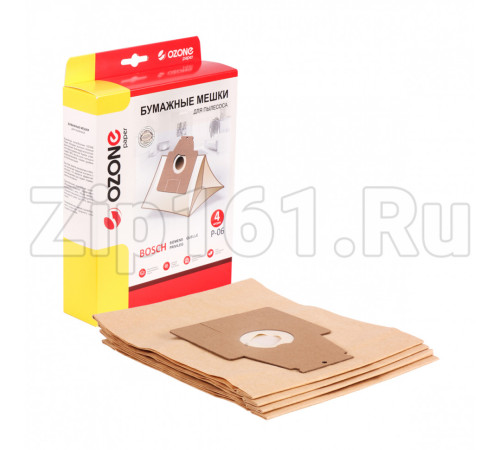 Мешки Ozone 4шт для пылесоса Bosch P-06