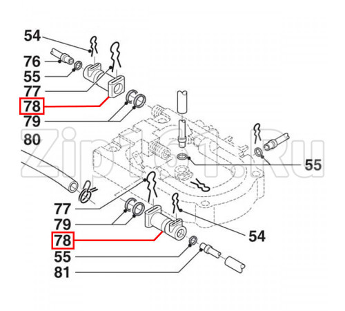 Переходник термоблока 6мм DeLonghi 5332212900
