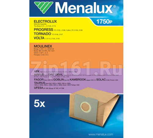 Мешок для пыли Menalux 1750P пылесоса Electrolux 9001664193