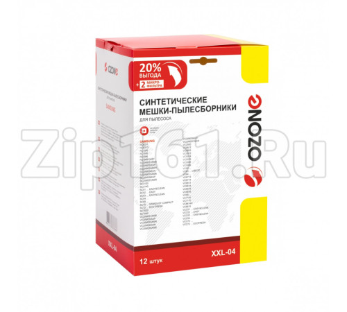 Мешки 12шт + 2 микрофильтра Ozone для пылесосов XXL-04