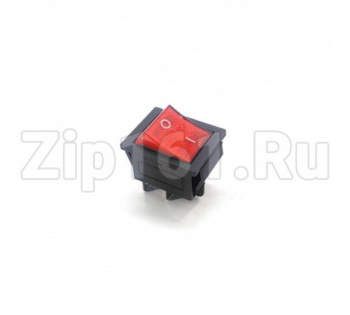 Кнопка универсальная биполярная красного цвета 20A 250V 4 контакта