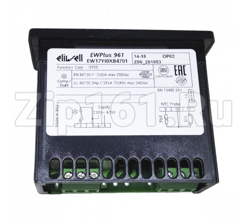 Программируемый контроллер Eliwell EW Plus 961 2Hp NTC 230Vac, 70х63х28мм
