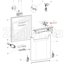 Модуль индикации Indesit Ariston 275075 Interface with knob + led