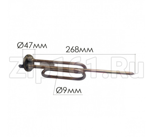 Тэн для водонагревателя 2000W RCF PA анод-M6 (под круглый фланец) Thermowatt 125652 t.184281 3401071, D-48мм, H-280мм