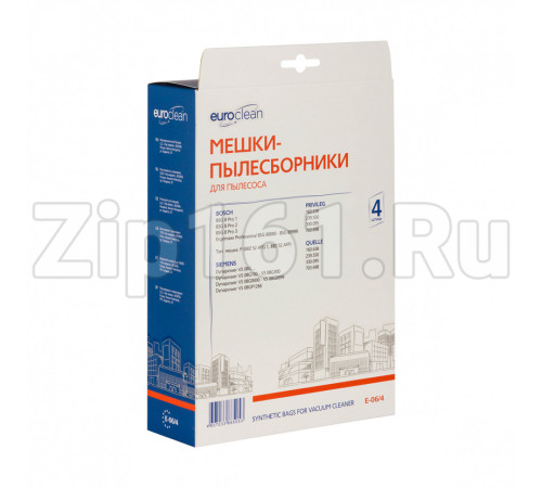 Мешки пылесборники, 4 шт Euroclean для пылесоса E-06/4
