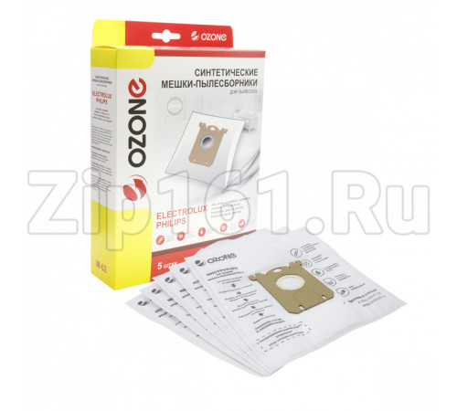 Мешки синтетические 5шт Ozone для пылесосов M-02