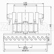 Мотор пылесоса моющий HWX-B-2 1200W, H-146, D-145