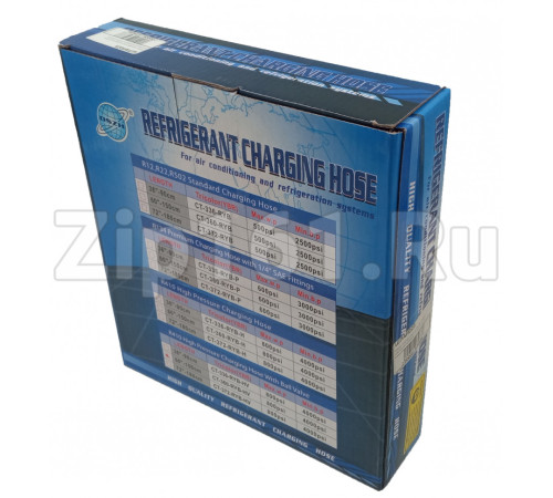 Набор шлангов c шаровыми кранами 3шт 150см, 800PSI (R22, R134, R404, R410) DSZH CT-360-RYB-HV
