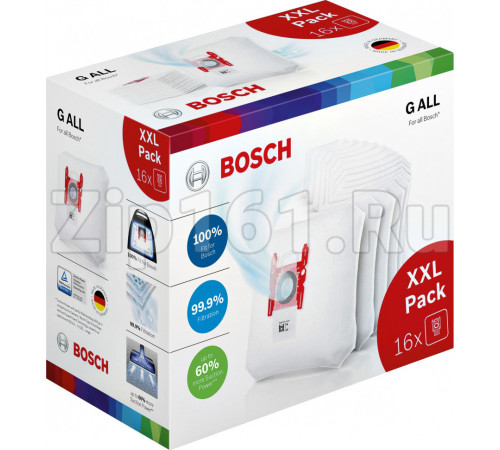Мешок тип "G ALL", 16 шт для пылесоса Bosch 17002095