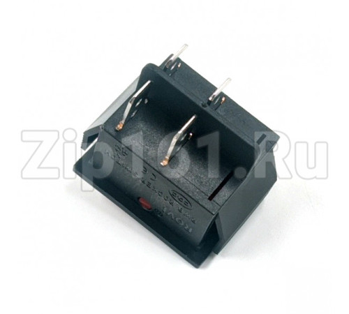 Кнопка биполярная желтого цвета 20A, 4 контакта 250V