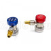 Коллектор M80336A-R410a (R22/R134a/R410a/R404a) в комплекте шланги 3 шт 90см и быстросъемы QC17 Коллектор M80336A-R410a (R22/R134a/R410a/R404a) в комплекте шланги 3 шт 90см и быстросъемы QC17