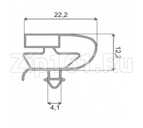 Уплотнитель для холодильника Hansa 615x560 профиль ЕА