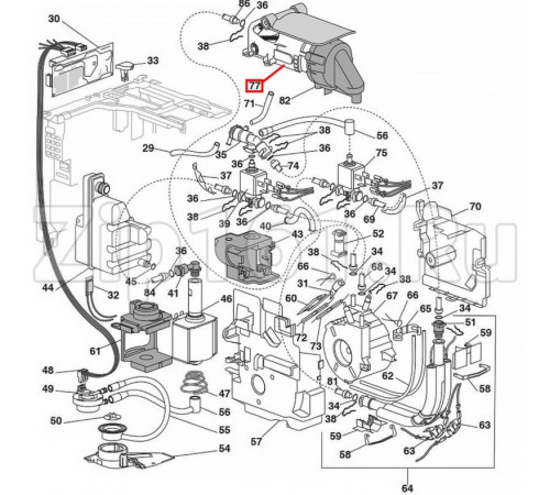 Заварочный блок для Delonghi Lattissima EN 520, 5513228031