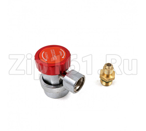 Вентиль быстросъемный QC-19H под углом 90, резьба 1/4 SAE высокого давления