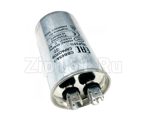 Конденсатор CBB65 35uF 450V алюминий 2x4 контакта