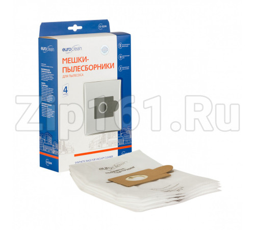 Мешки пылесборники, 4 шт Euroclean для пылесоса E-52/4