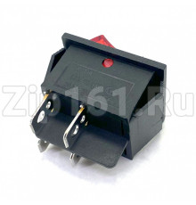 Кнопка биполярная красного цвета 20A, 4 контакта 250V