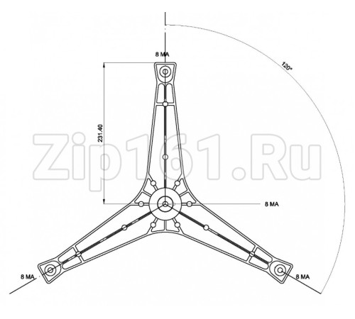 Крестовина барабана для стиральной машины Samsung DC97-11292A cod758
