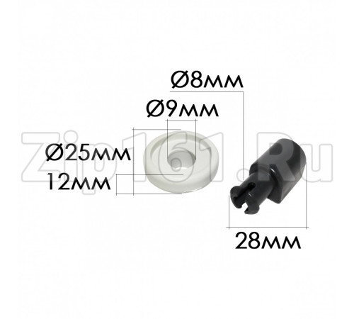 Колесо корзинки для посудомоечной машины ZANUSSI 4055039723
