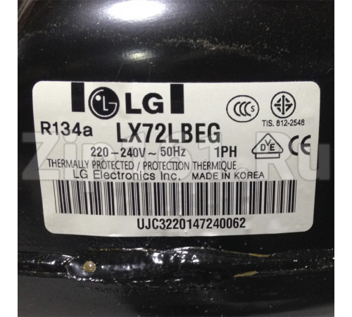 Компрессор для холодильника LG 2521CA7214 LX72LBEG