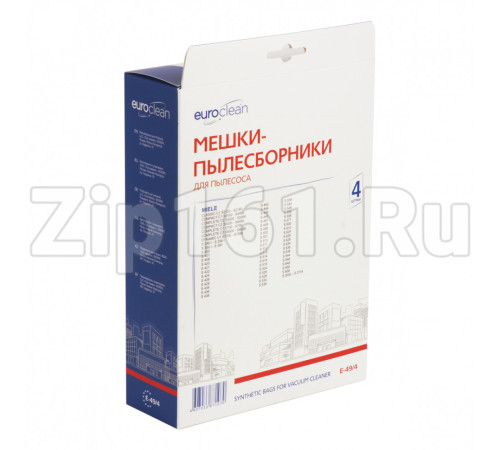 Мешки пылесборники, 4 шт Euroclean для пылесоса Miele E-49/4