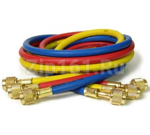 Набор шлангов 3шт 90см (R-12, R-22, R-134a, R-404a, R-407c, R-507) Value VRP-U-RYB-134