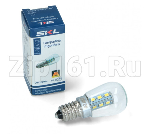 Лампочка для холодильника LED E14, T25, 2W Whirlpool 484000008964