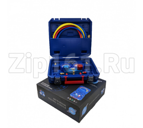 Манометрический коллектор в кейсе DSZH WK-P6002S (80мм,R22,404,134,410) со шлангами