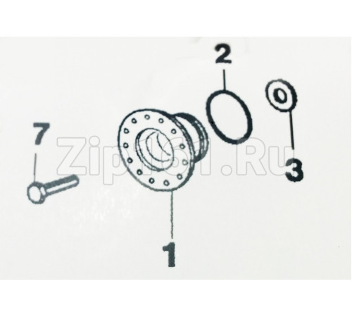 Суппорт Electrolux-Zanussi под 203 подшипник, с противоположной стороны шкива, 4071430963 cod098