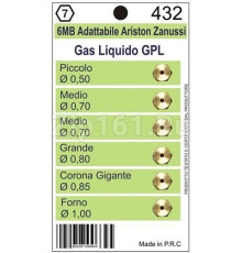 Жиклеры комплект 6MB-GPL (0.50 0.7-2шт 0.8 0.85 1.00)