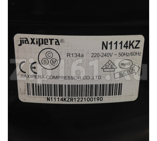 Компрессор R134a, Джаксипера N1114KZ, (Вт при -23.3°) 175W Аналог GVM66AT