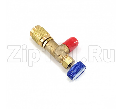Вентиль сервисный 1/4M x 1/4F LTV-1223 синий
