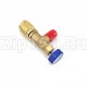 Вентиль сервисный 1/4M x 1/4F LTV-1223 синий