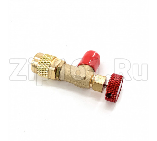 Вентиль сервисный 1/4M x 5/16F LTV-1223 красный